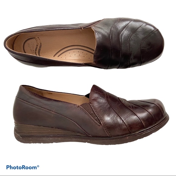 Dansko Shoes - Dansko Pia Brown Leather Slip-On Loafer Size 40